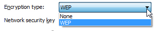 Change wireless network encryption to WEP in Windows 7